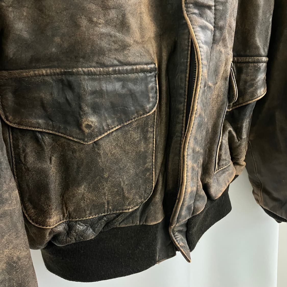 Avirex 아비렉스 A-2 레더 봄버 자켓 44 상품이미지4