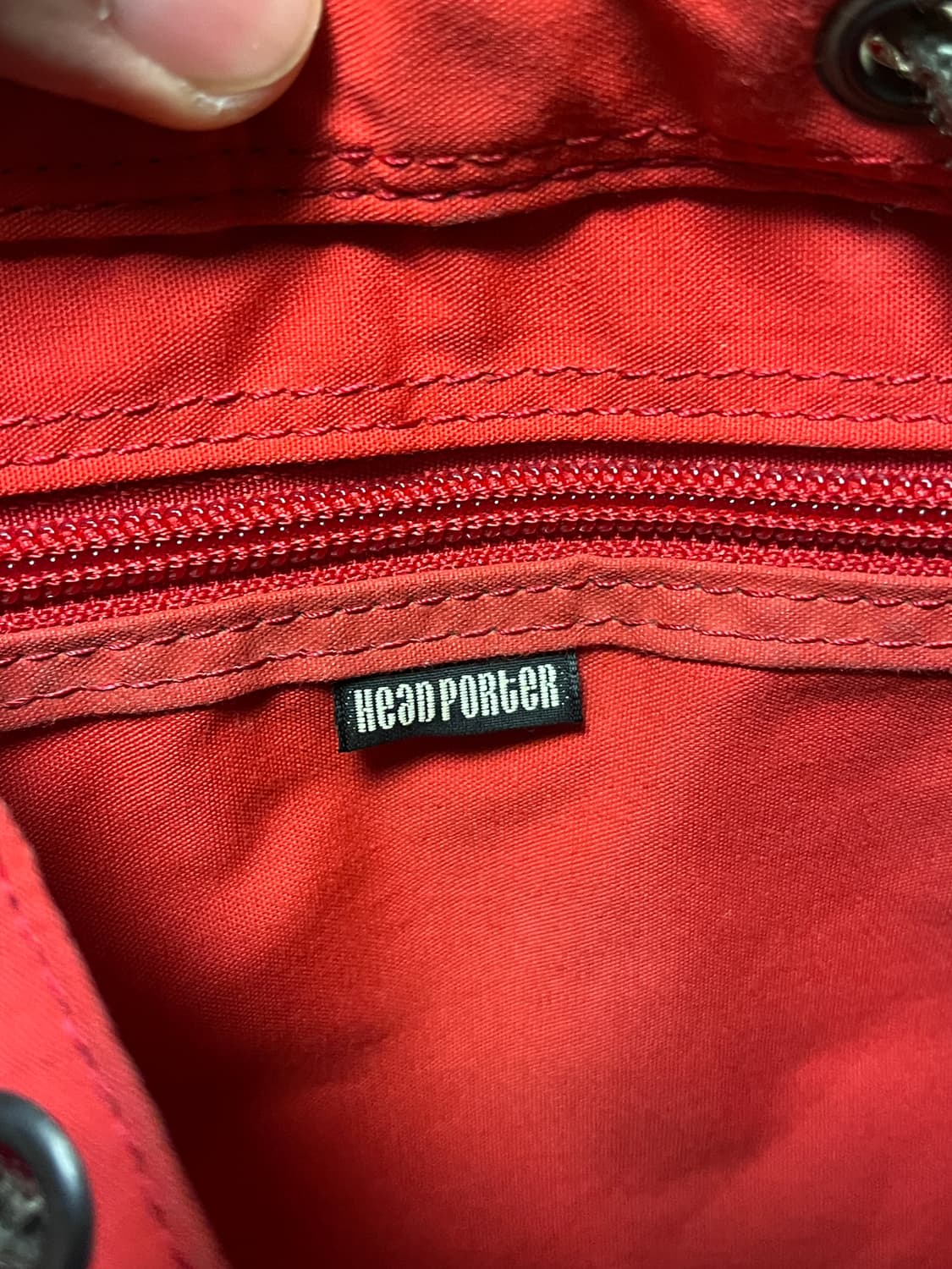 포터 빈티지 백팩 럭색 코튼 레드 상품이미지2
