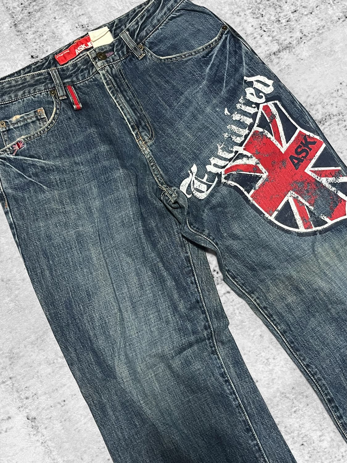 (ask) y2k punk graphic denim  상품이미지2