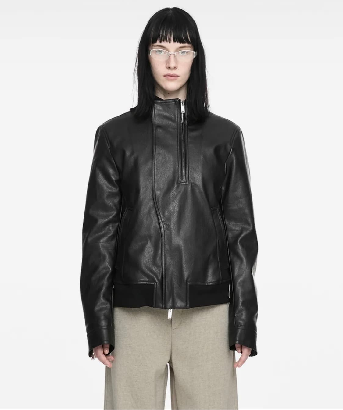나체 nache 라이더 레더 자켓 블랙  상품이미지1