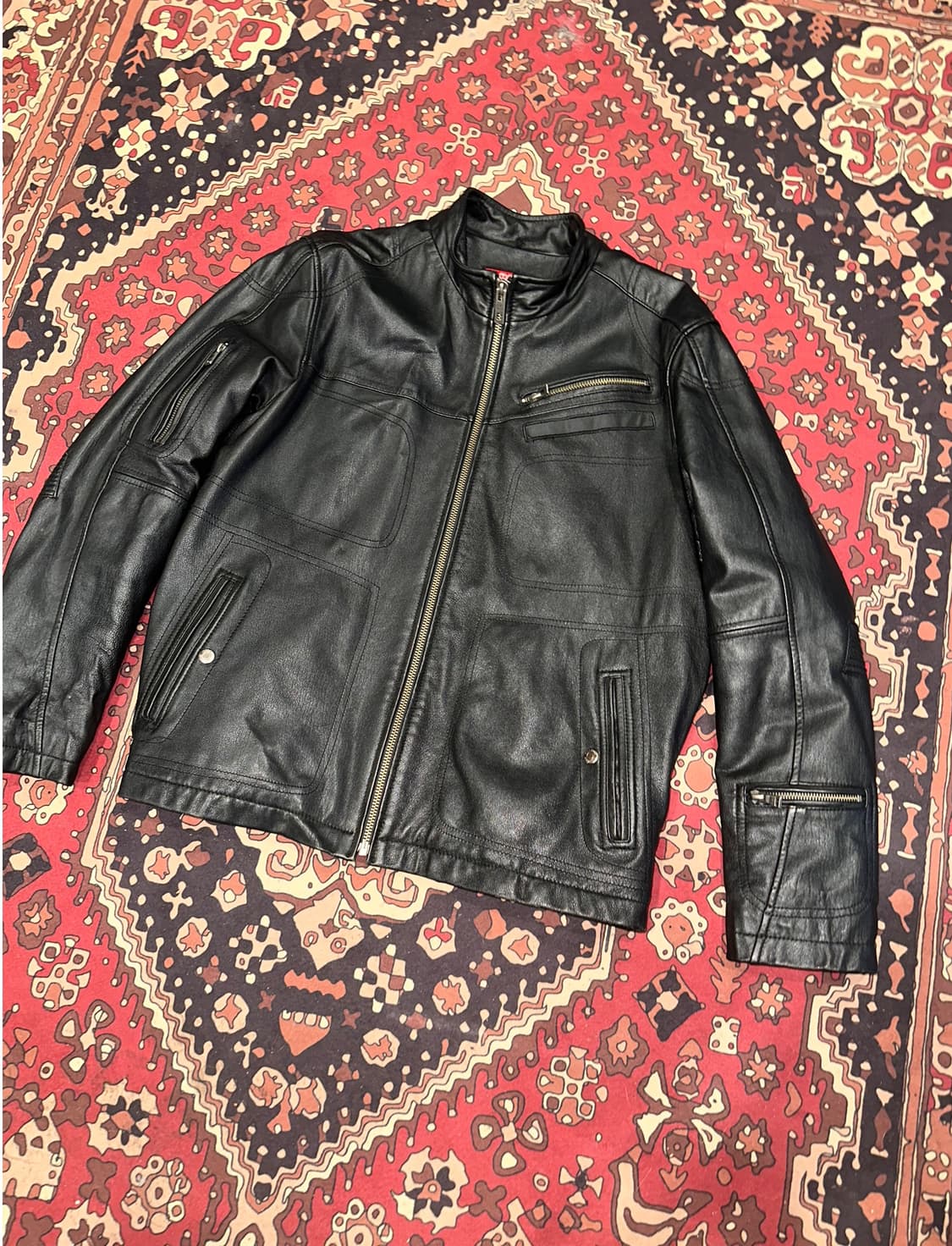 ( XL ) 바이커가죽 라이더자켓 양가죽 빈티지가죽 에이징가죽 상품이미지5