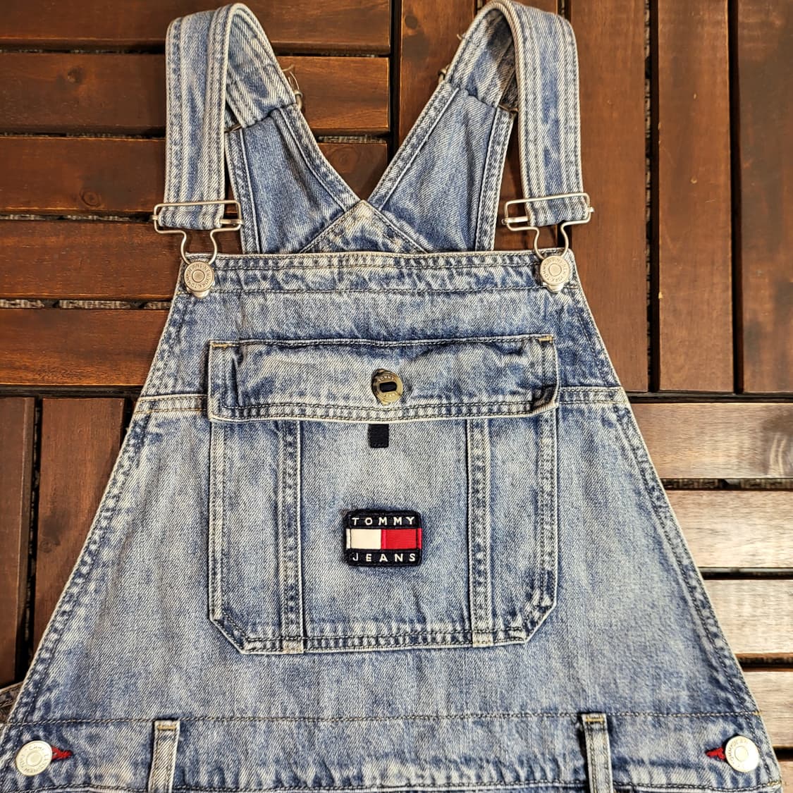 타미진스 데님 멜빵 치마 (M) 상품이미지2