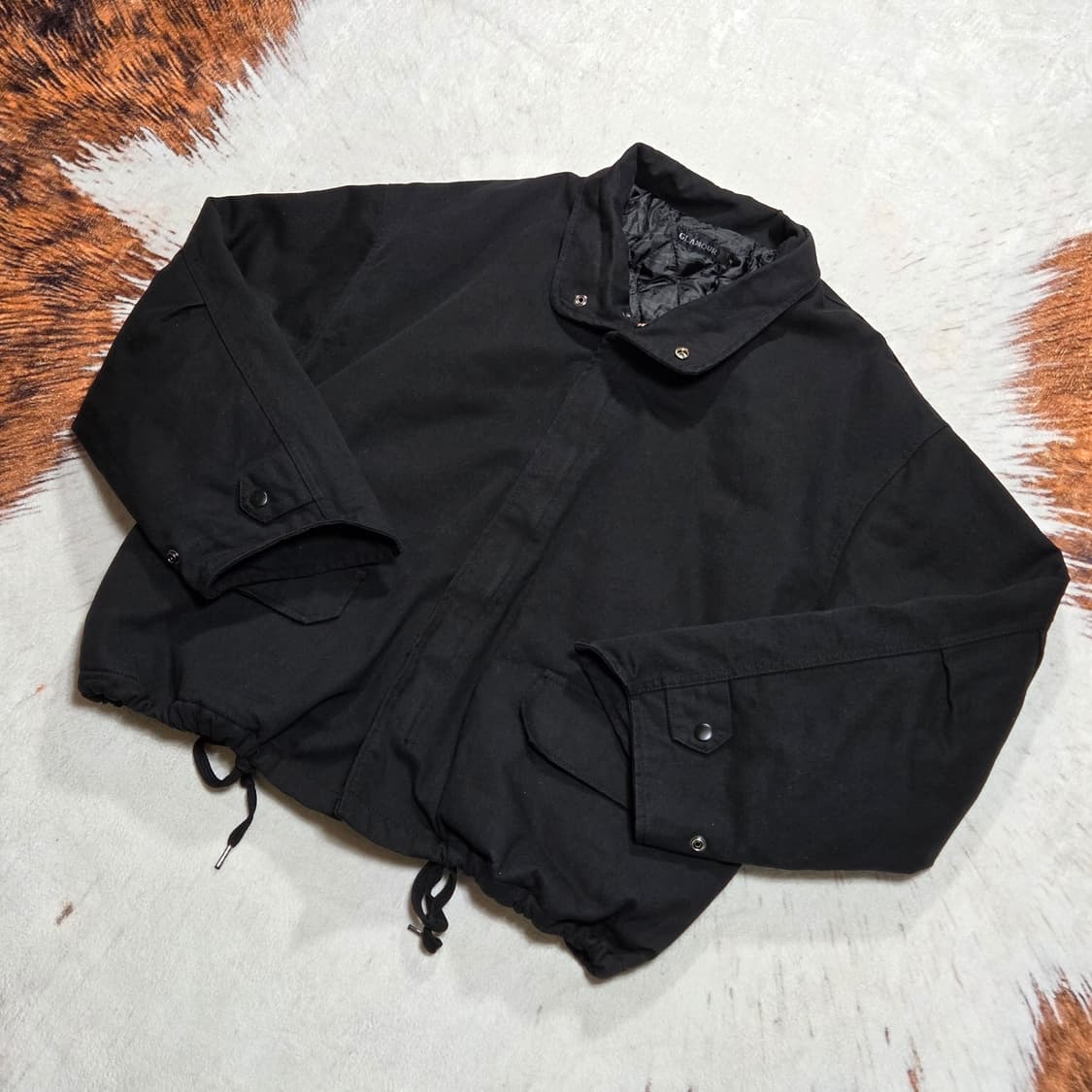 GLAMOUR 블랙 누빔 야상 코튼 자켓 상품이미지1