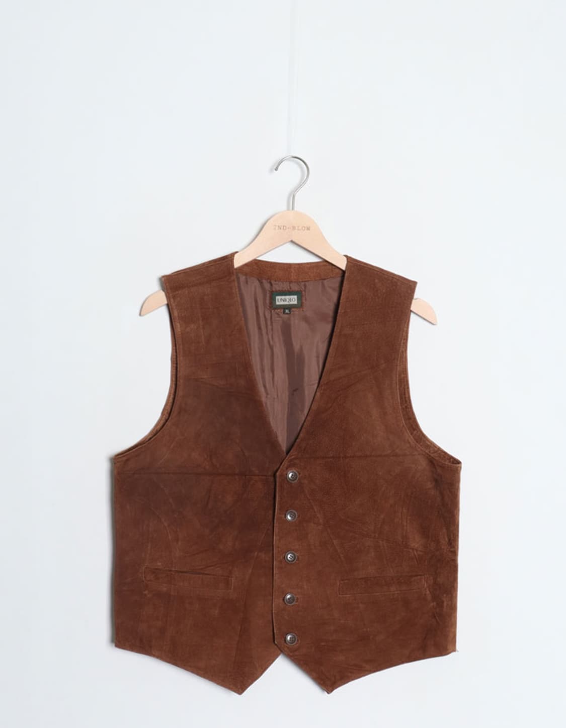 90's UNIQLO Pigskin Vest 상품이미지1