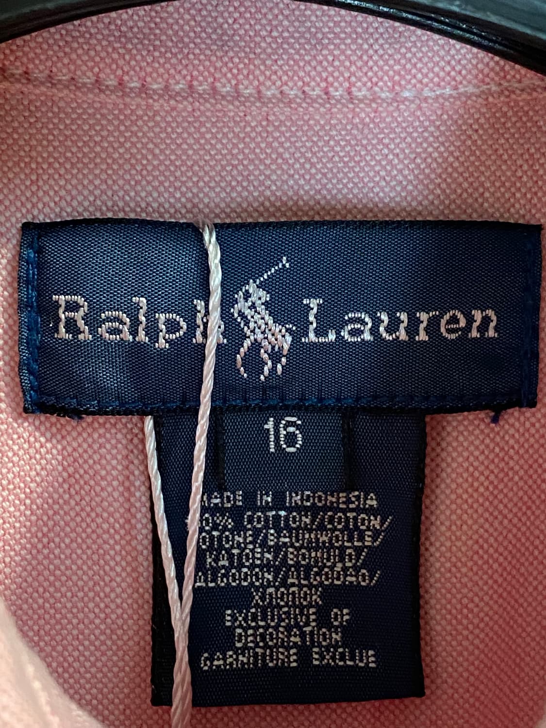 폴로 랄프 로렌 핑크 옥스포드 셔츠 상품이미지3