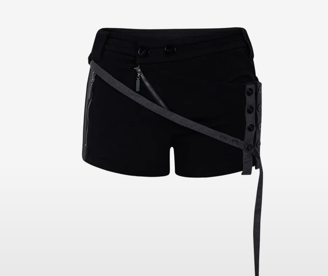 플리즈노팔로우 tana button shorts 숏팬츠 블랙 상품이미지1