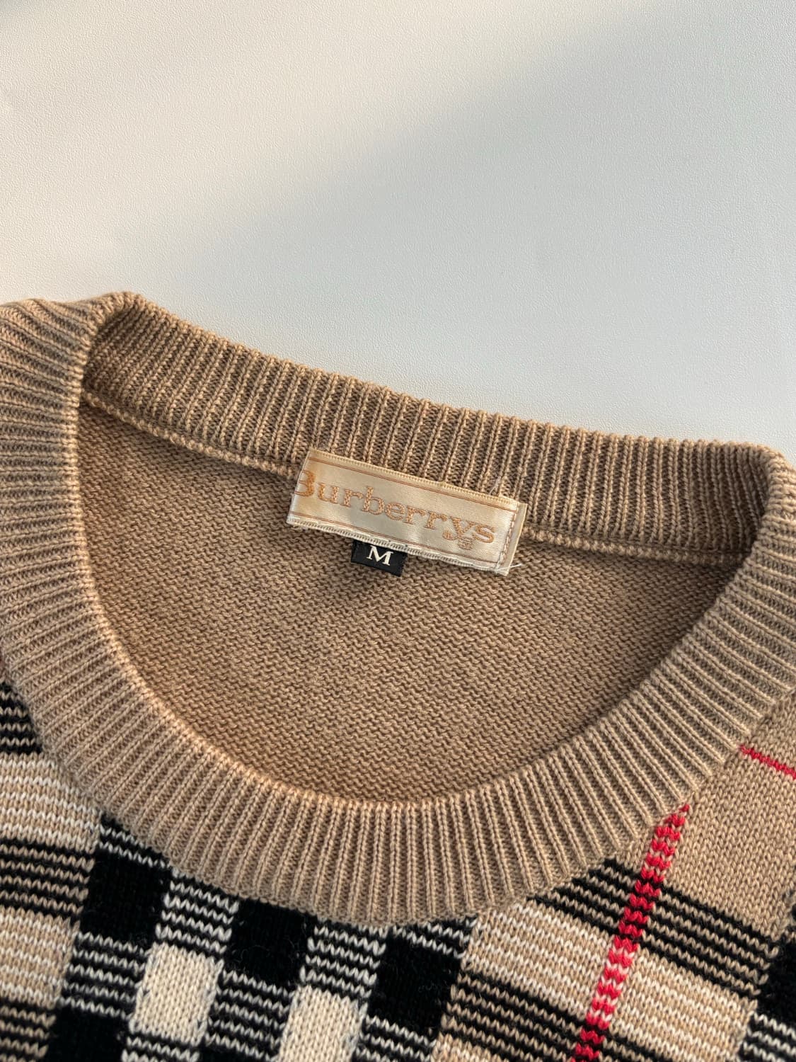 Burberry 버버리 90s 노바체크 울 니트 상품이미지4