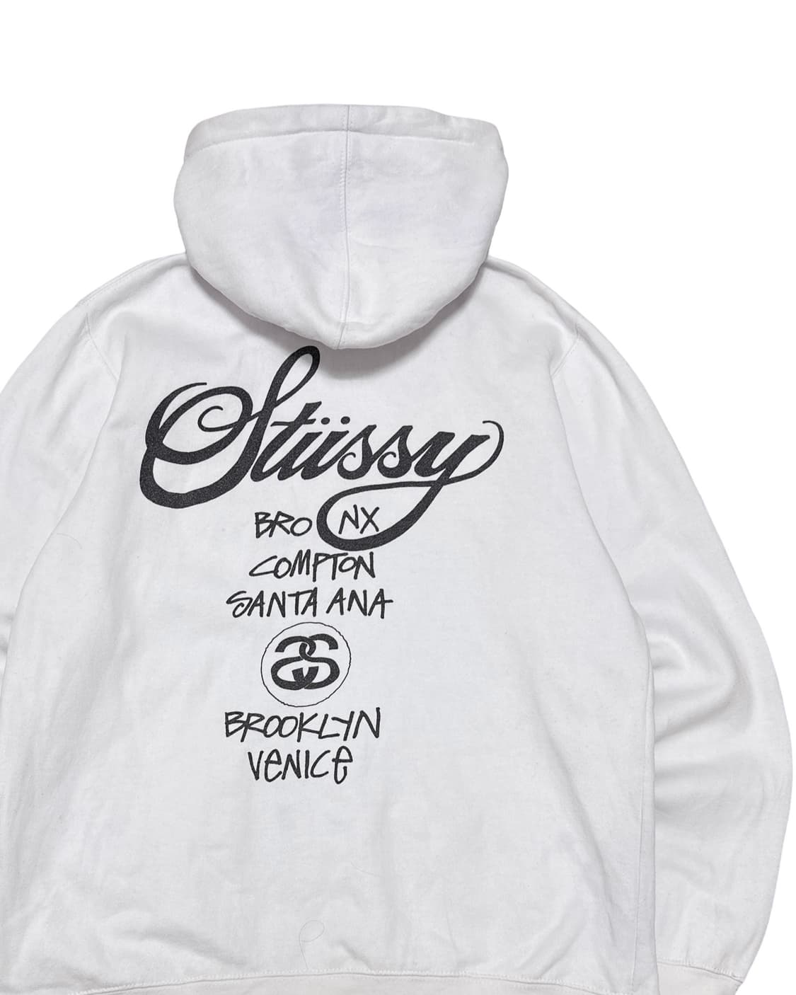 스투시 월드투어 흰색 후드티 상품이미지2