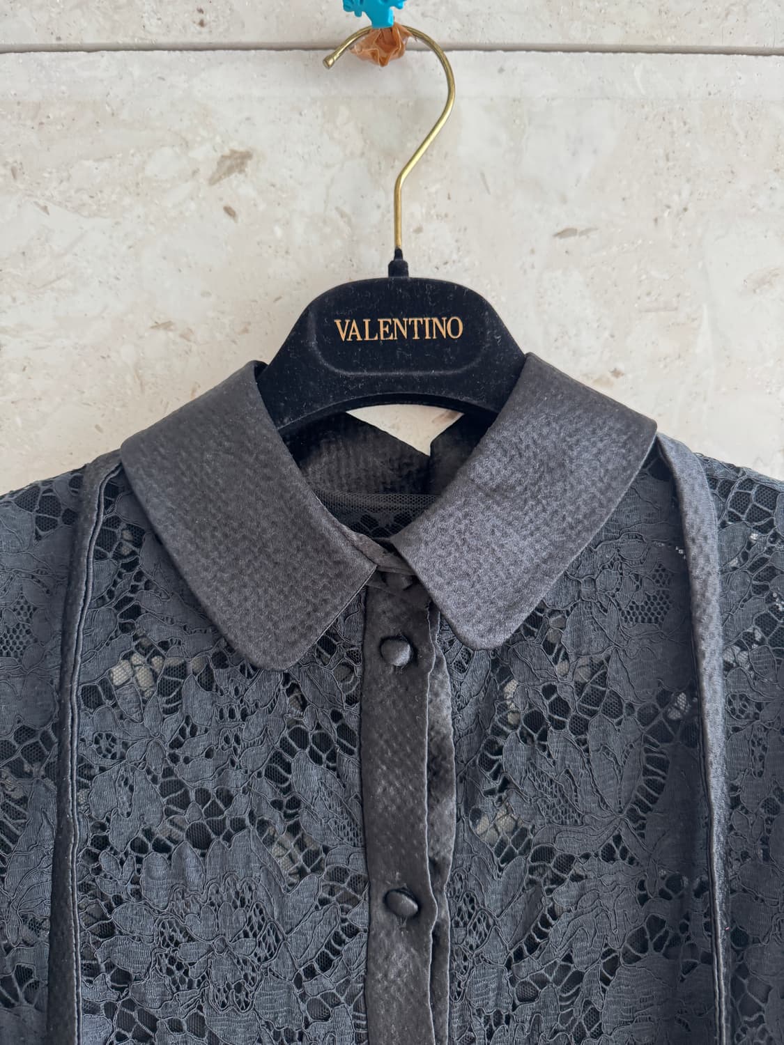 발렌티노 Valentino 레이스 미디 원피스 38 블랙  상품이미지2