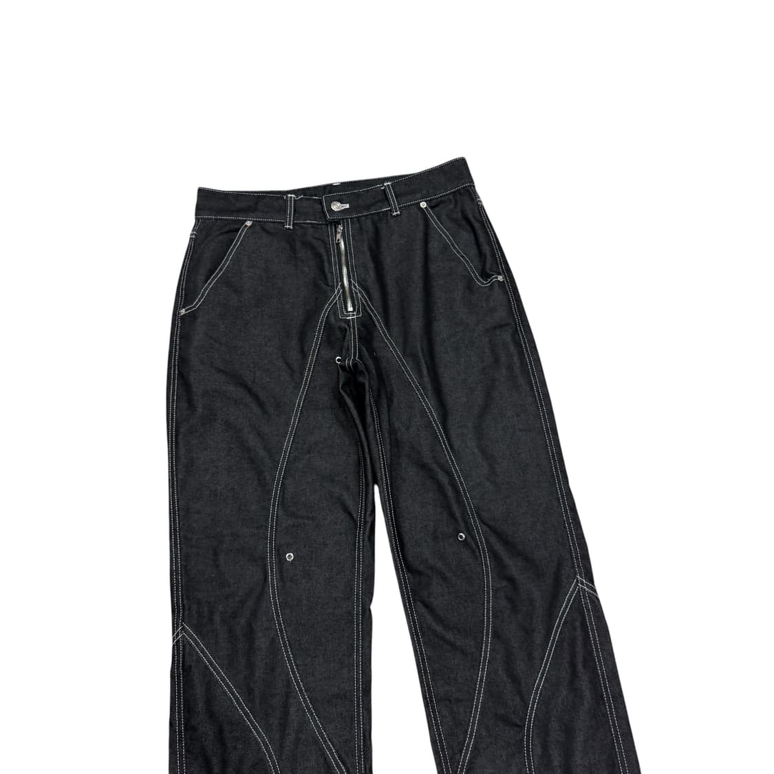 51퍼센트 터널 라이닝 트라우저 데님 팬츠 바지 블랙 L 상품이미지2