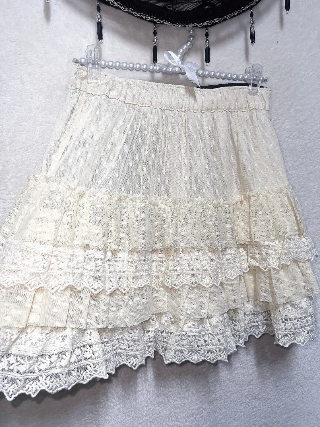 안나수이 라떼갸루 로걀 호피 하트 프릴 튜튜 도트 샤스커트 캉캉치마 양면 상품이미지4