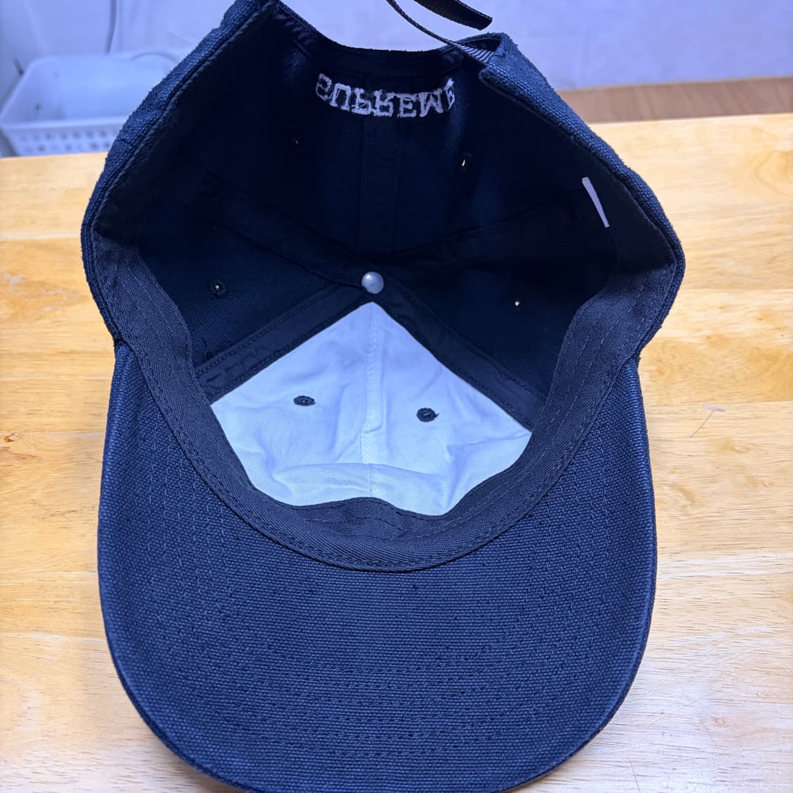 슈프림 클래식 로고 6패널 캡 모자 블랙 23SS 상품이미지5