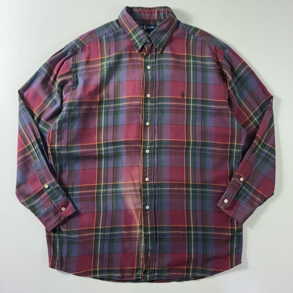 Polo  폴로 랄프로렌 자수 코튼 타탄체크 셔츠  상품이미지1