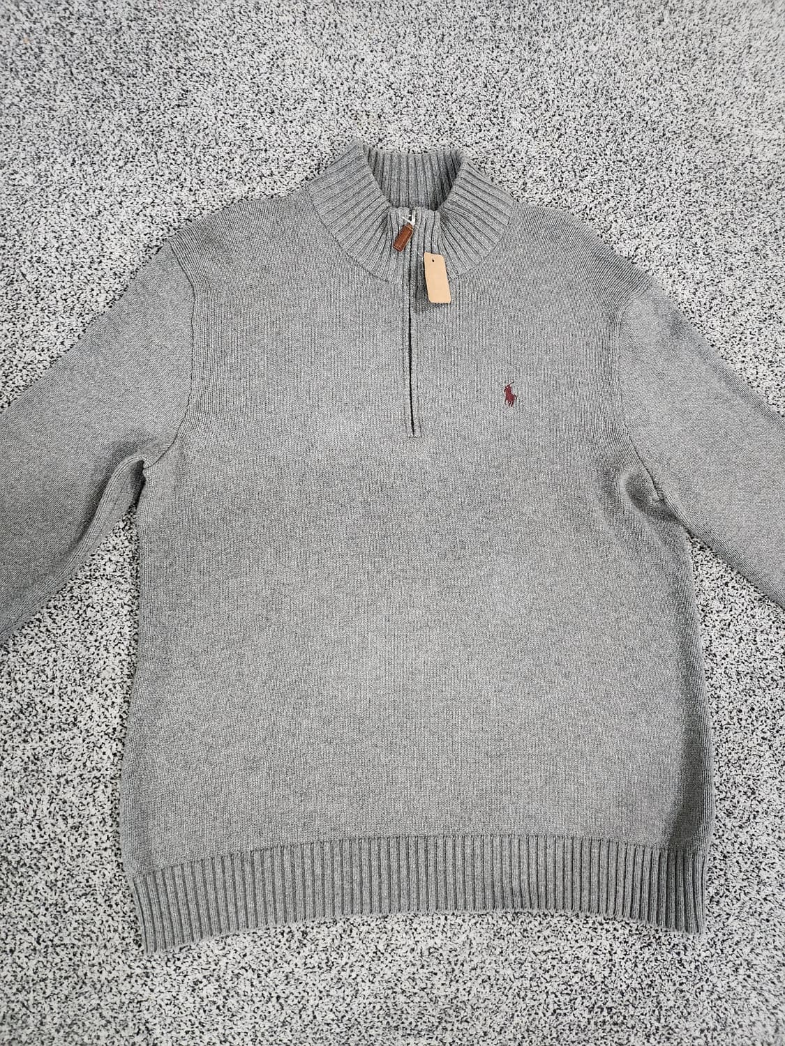 그레이 하프 집업 니트  상품이미지1