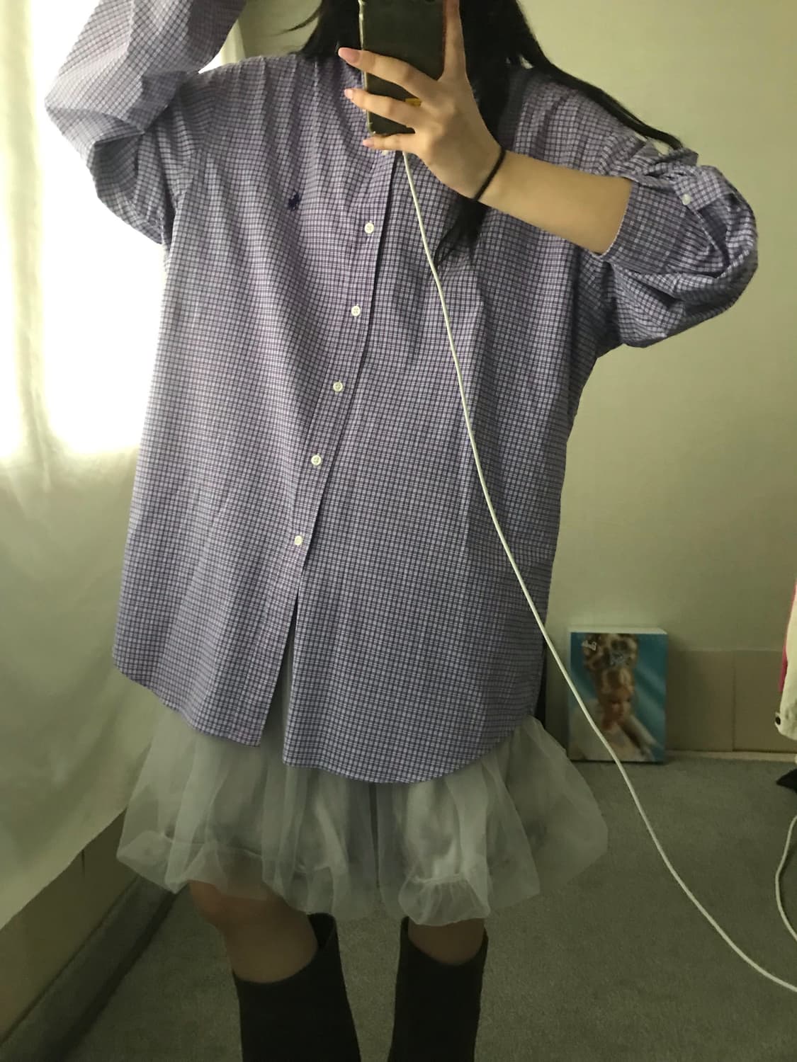 폴로 퍼플 체크셔츠 상품이미지4