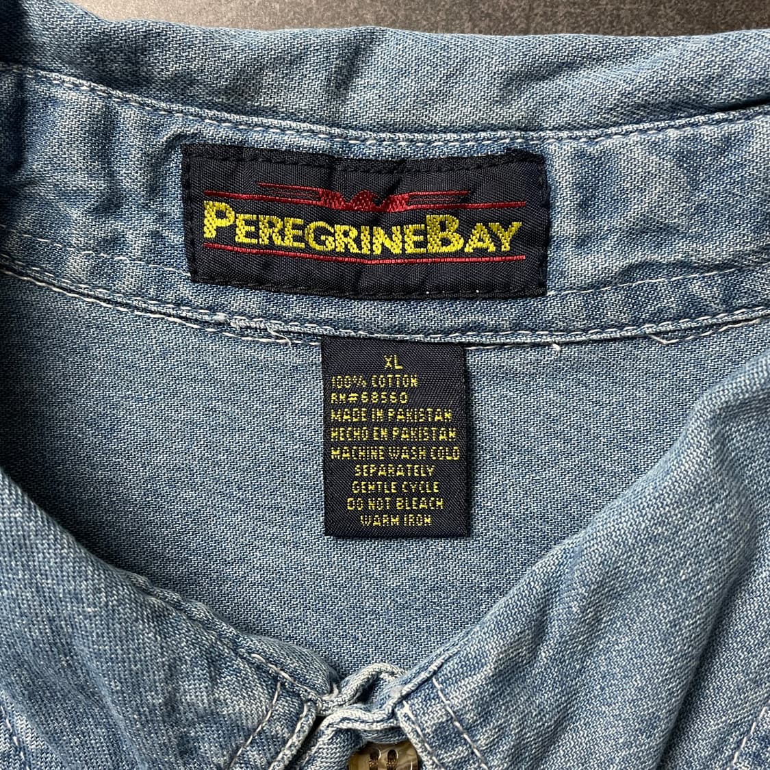 PEREGRINE BAY 빈티지 다운버튼 코튼 데님 셔츠 A00753 상품이미지10