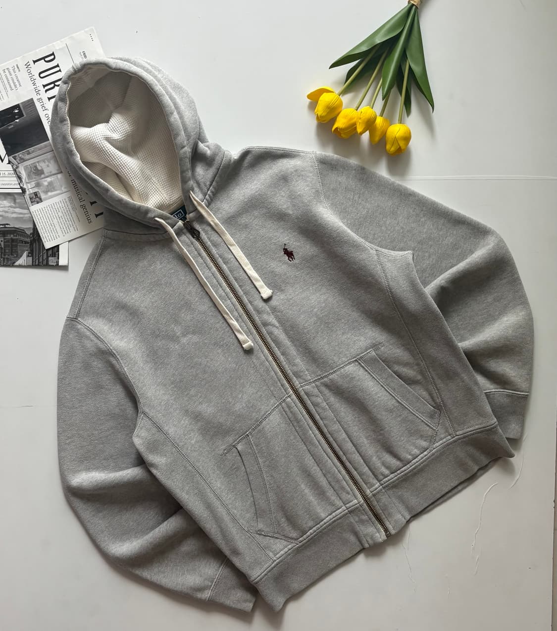 Polo 폴로랄프로렌 멜란지 그레이 후드티 상품이미지1
