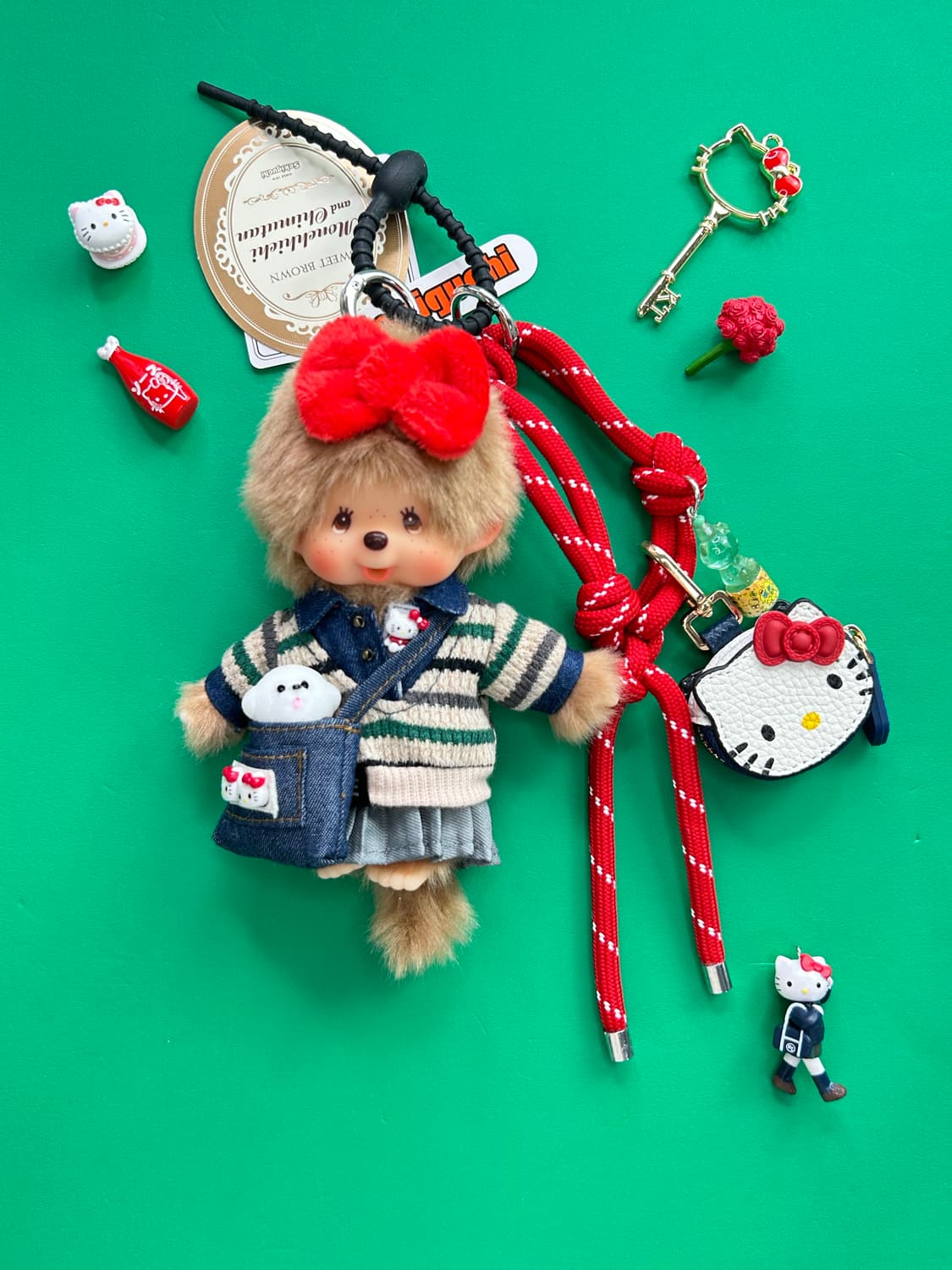 (73)정품몬치치👕스트라이프 무드 키티 × 몬치치 시리즈  상품이미지1