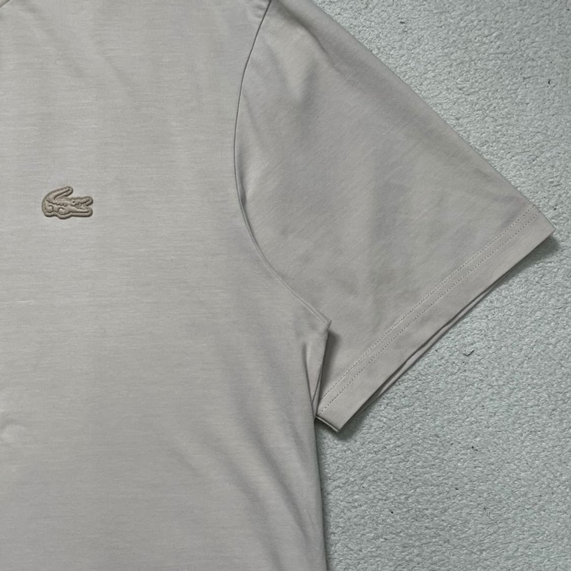  LACOSTE 반팔 티 베이지 XL 상품이미지5