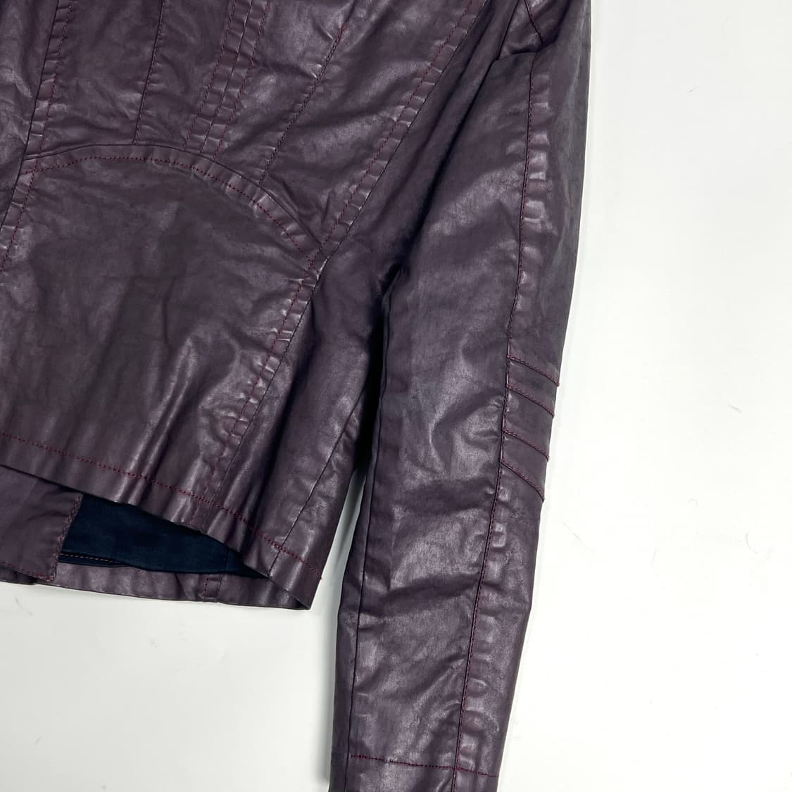 BRAY STEVE ALAN 비대칭 코팅 라이더 자켓 상품이미지10