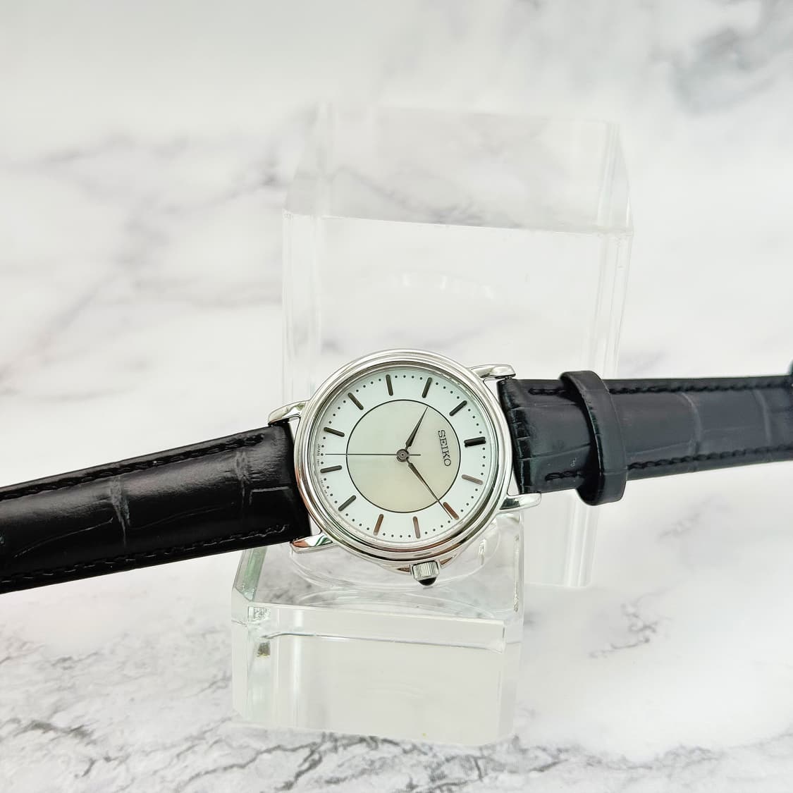 90s00s 빈티지 세이코 실버 쉘 다이얼 워치 상품이미지1