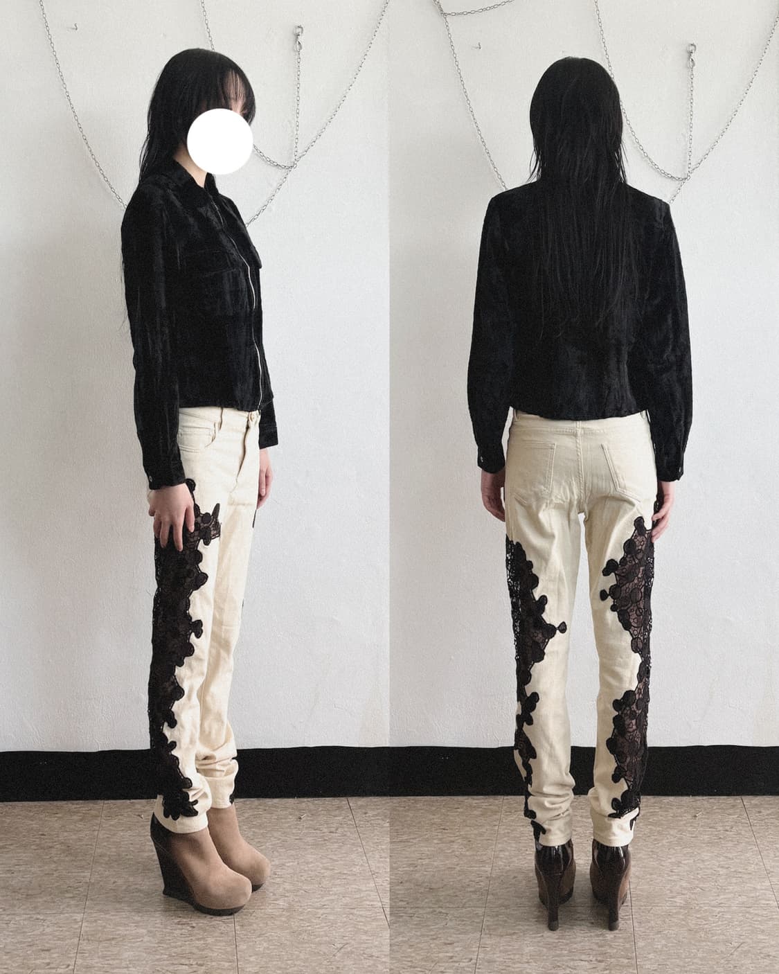 jpn vtg faux fur cropped zipper jacket 상품이미지1