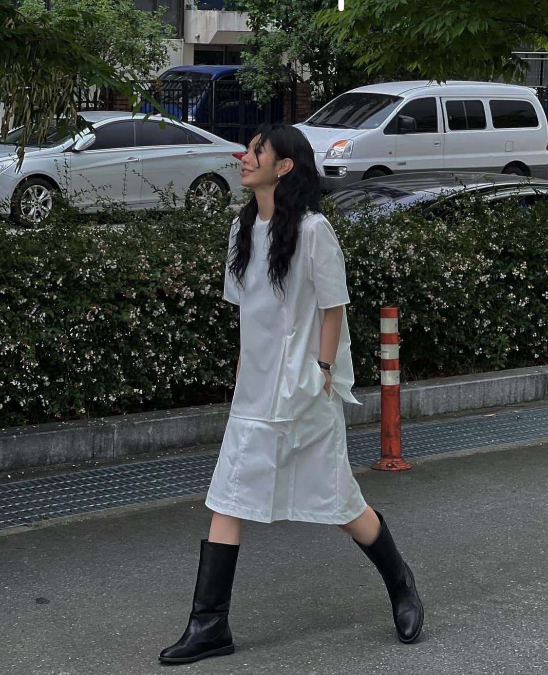 트리밍버드 Inverted pleats set-up skirt ivory 상품이미지1