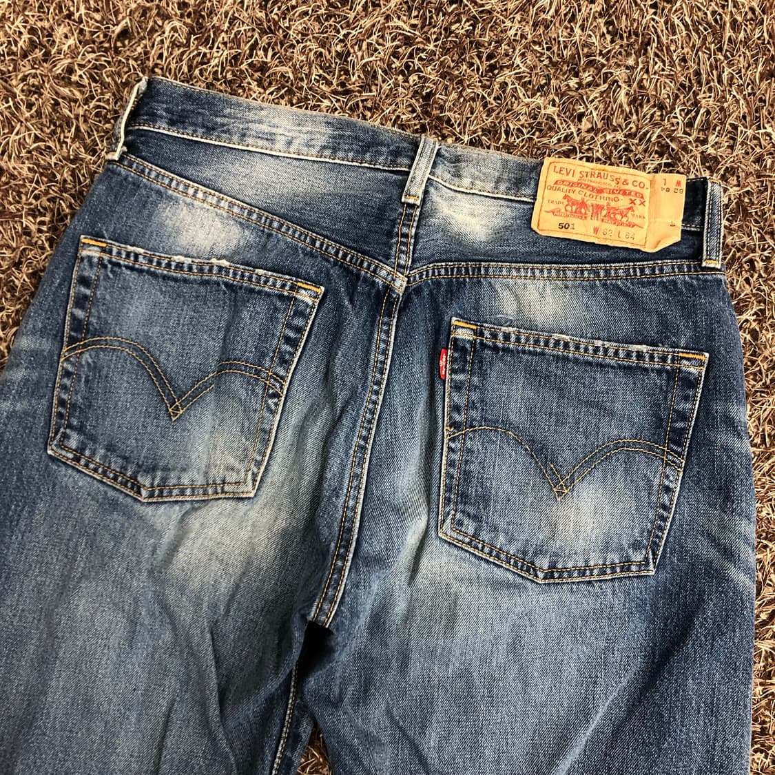 리바이스 501 워싱 데님 팬츠 상품이미지6