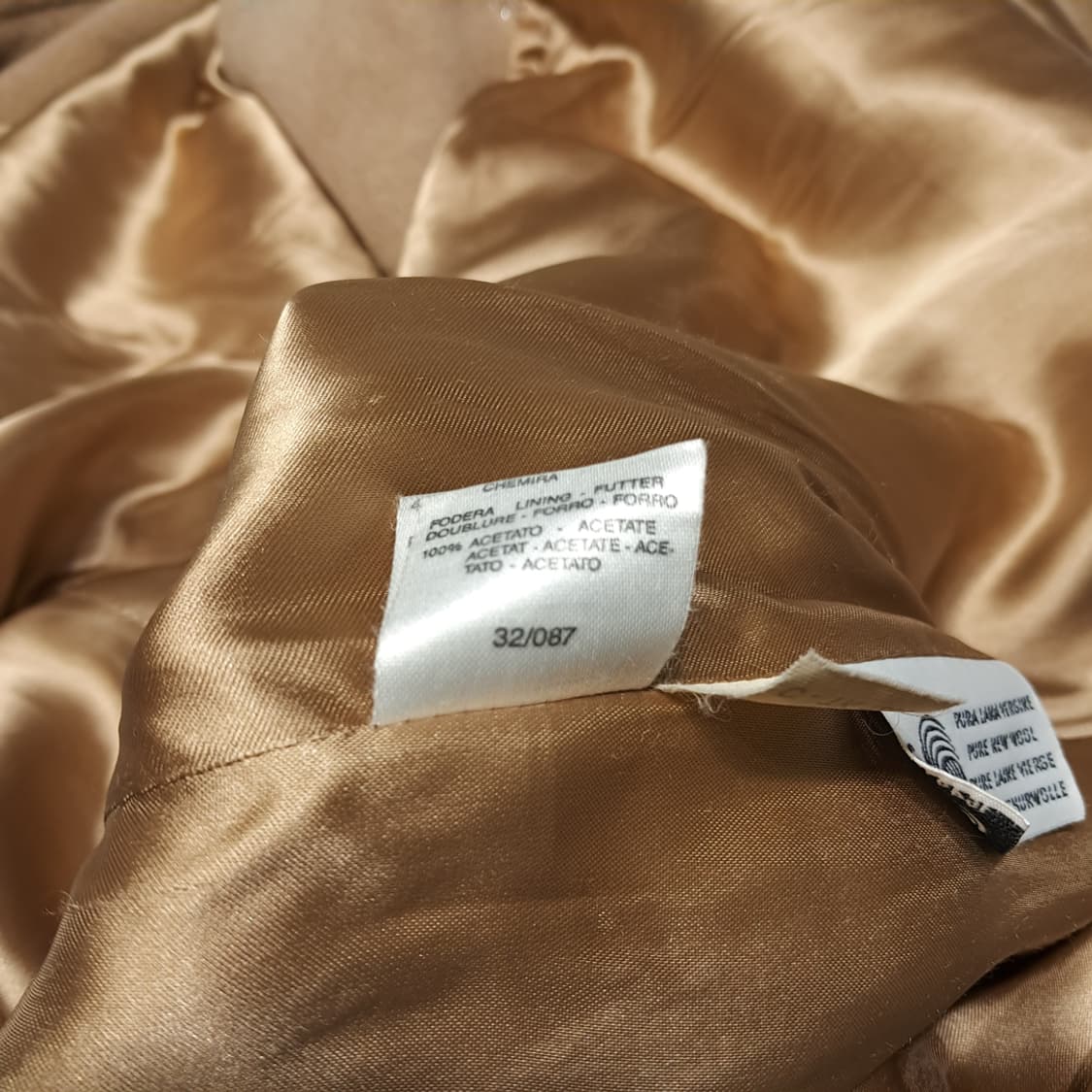 CL284 XL 마렐라 90s 이태리판 울캐시미어 더블 카멜 롱코트 상품이미지7