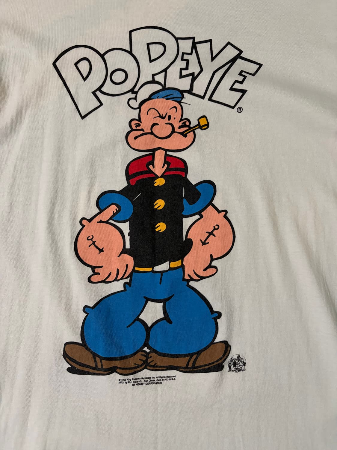 90s Popeye 뽀빠이 빈티지티셔츠  상품이미지2