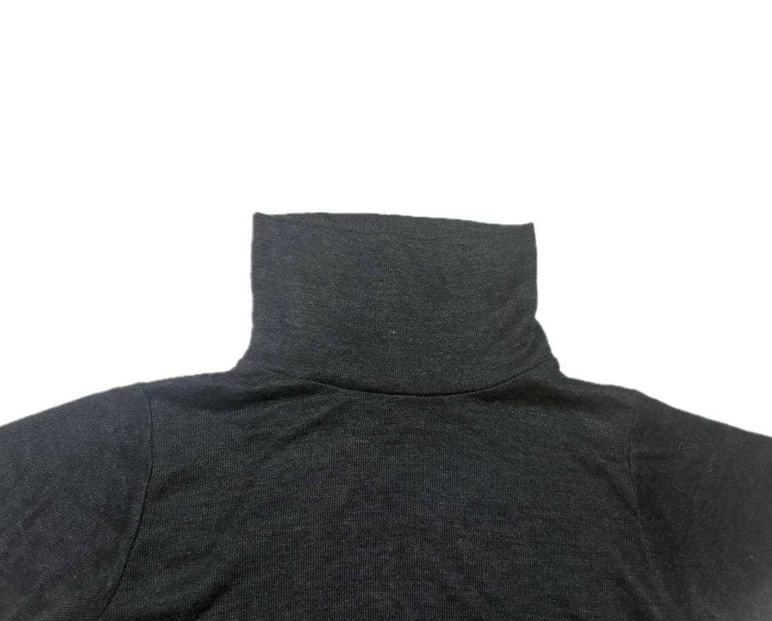 Charcoal Turtleneck Knit Short-Sleeve Te 상품이미지2