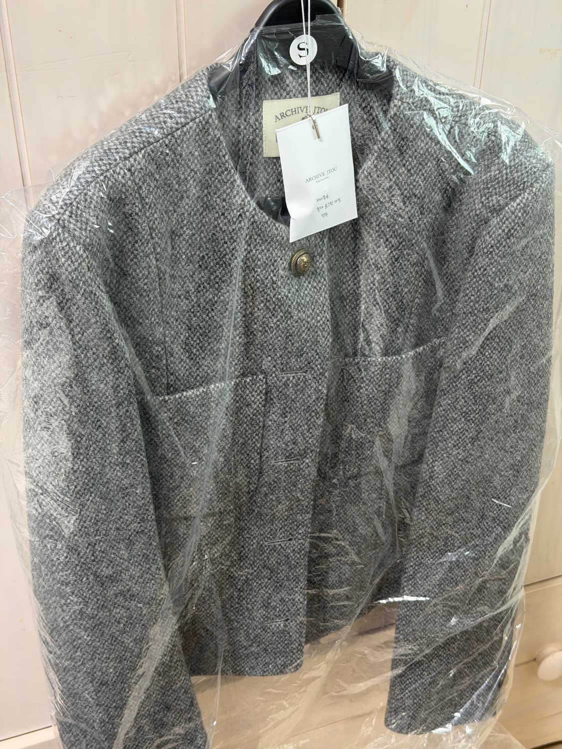 (새상품) 아카이브제이투유 뉴 틸다 홈스펀 트위드 자켓 차콜 s 상품이미지8