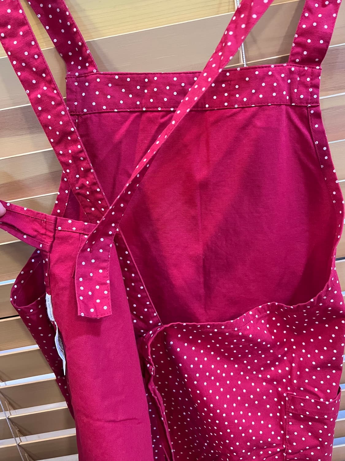 일본수입 홈웨어 레드도트 에이프런 앞치마 상품이미지6