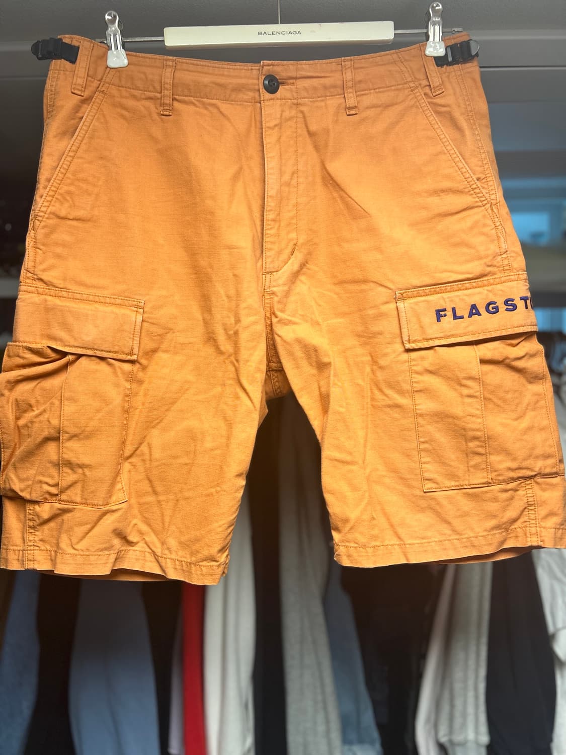 FLAGSTUFF X 뷰티앤유스 오렌지 카고 쇼츠 L 상품이미지1