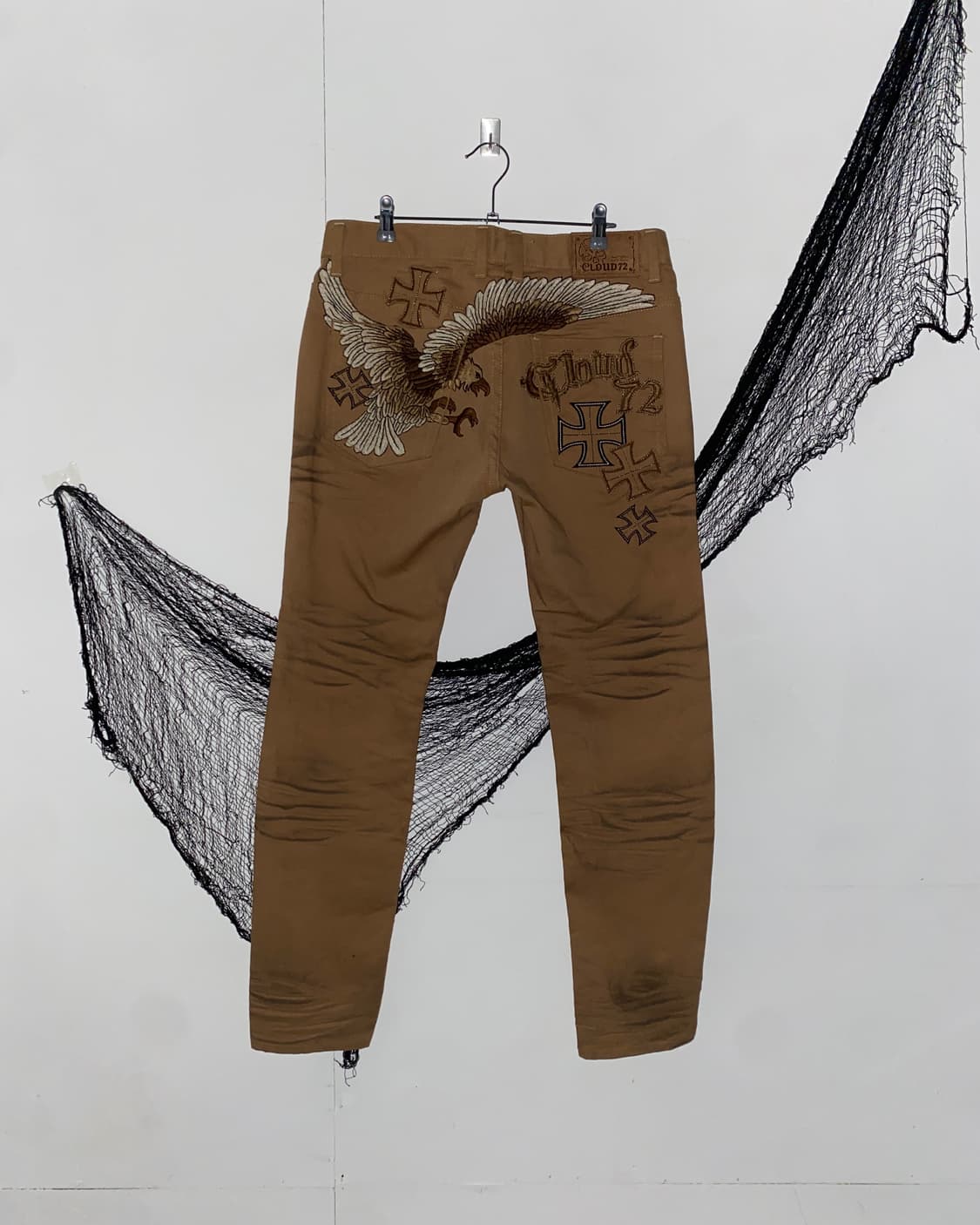 ꒰ঌ 이글 크로스 자수 패치워크 팬츠 ໒꒱ 상품이미지1