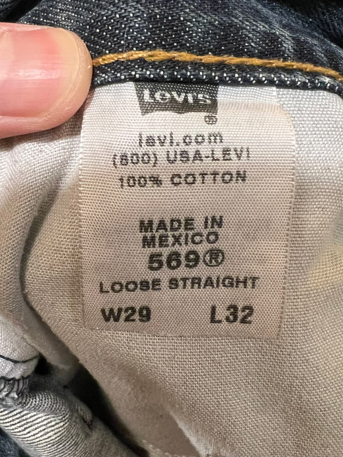 [29x32] 리바이스 569 루즈 스트레이트 데님 팬츠 청바지 상품이미지10