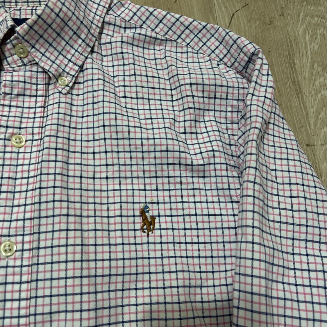 폴로 랄프로렌 옥스포드 체크셔츠 S/90  상품이미지3