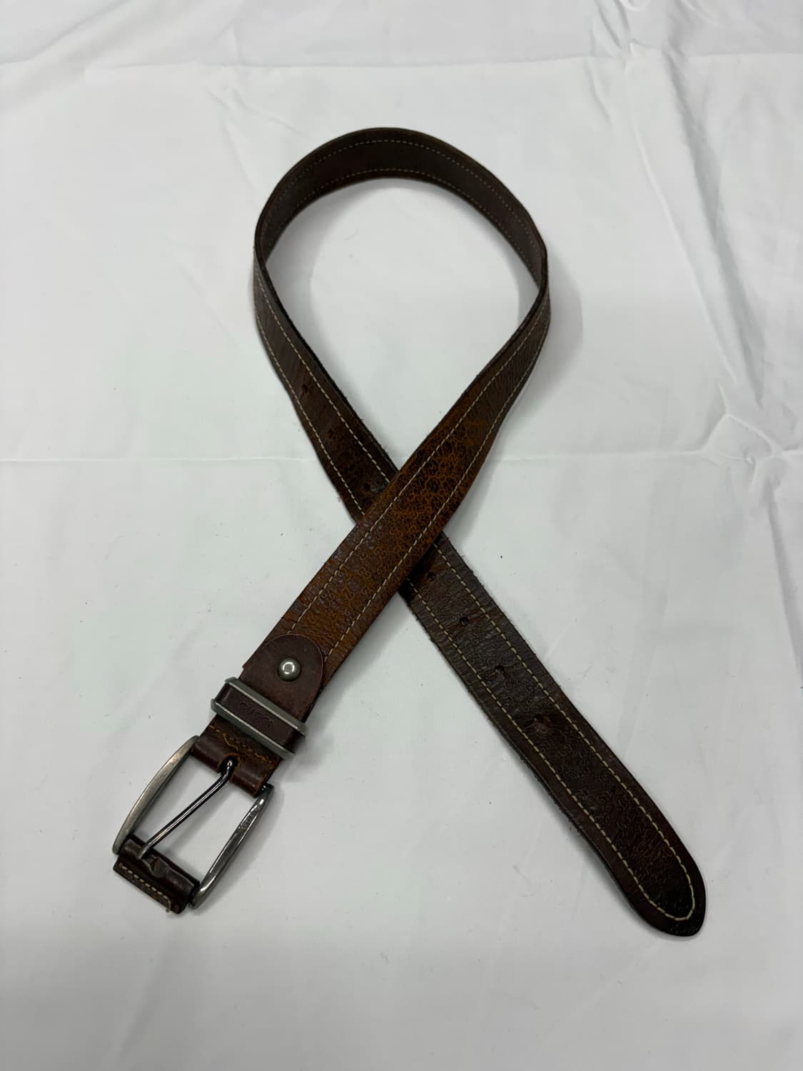 구찌 브라운 빈티지 레더 벨트 Gucci 상품이미지3