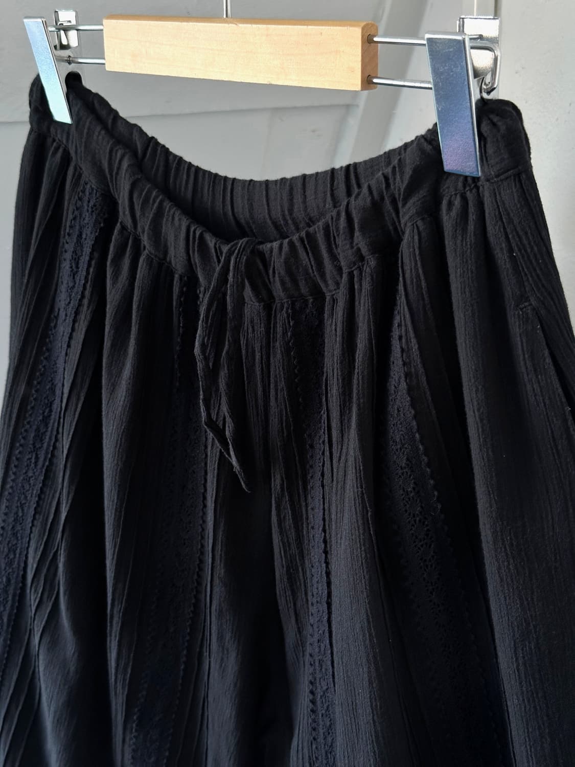 Natural cotton 3/4 panel gaucho pants 상품이미지2