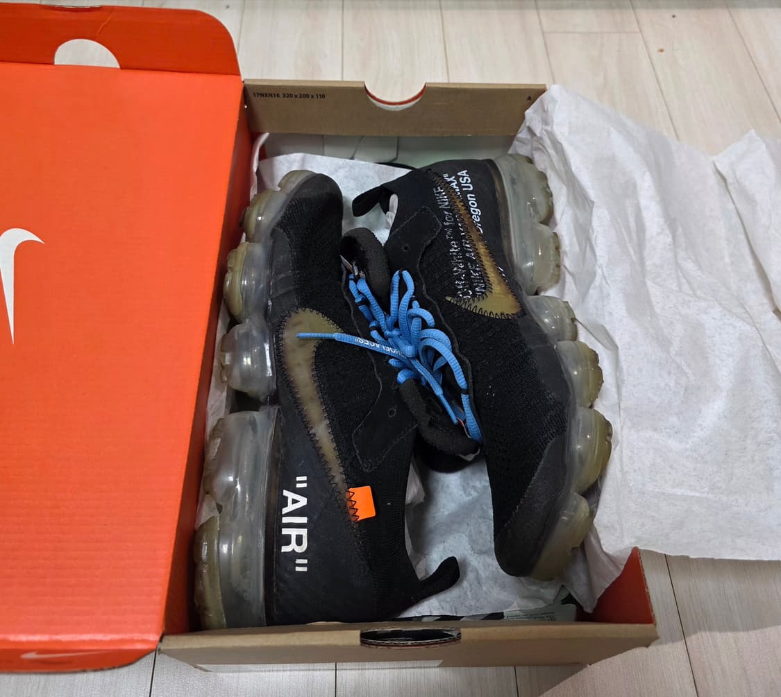 나이키x오프화이트 에어 베이퍼맥스 V2 블랙 [275] 상품이미지1