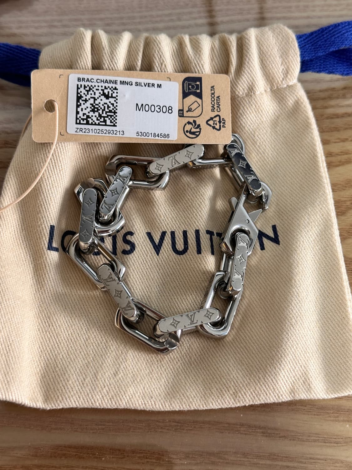 루이비통 체인 팔찌 M00308 실버 M 상품이미지2