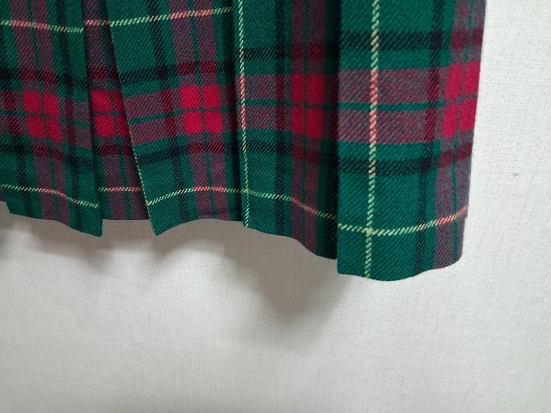 일본빈티지수입 Vogue 순모 체크 주름스커트 롱 28 
원산지 일본 소 상품이미지4