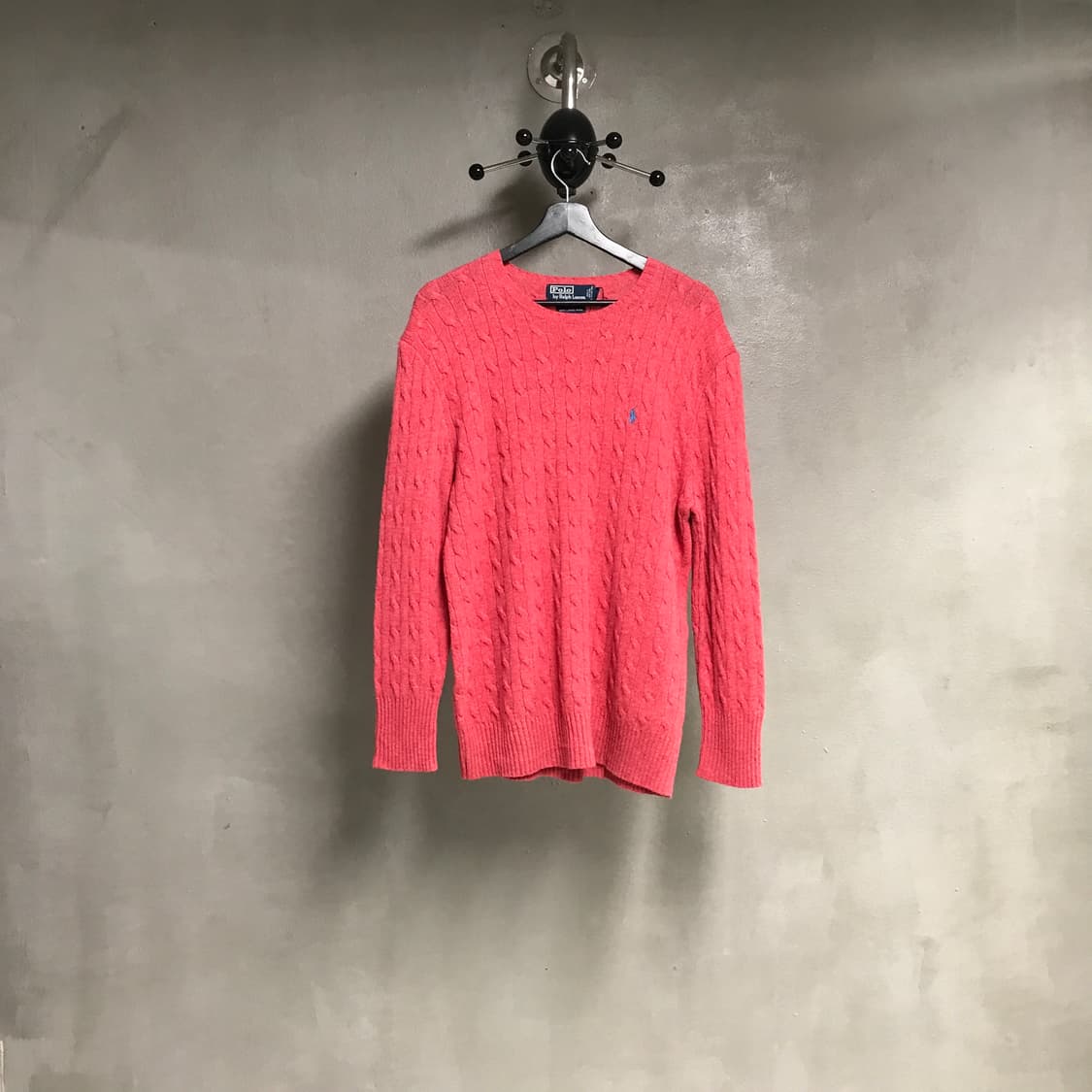 폴로 랄프로렌 케이블 니트 핑크 L 상품이미지1