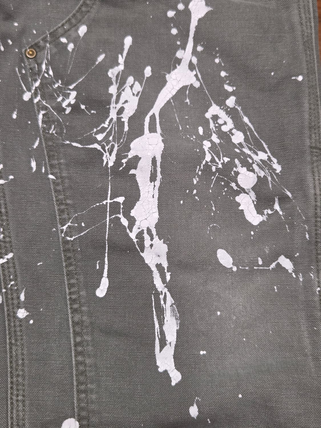 빈티지 페인팅 칼하트 B136 더블니 모스그린 34 x 30 상품이미지3