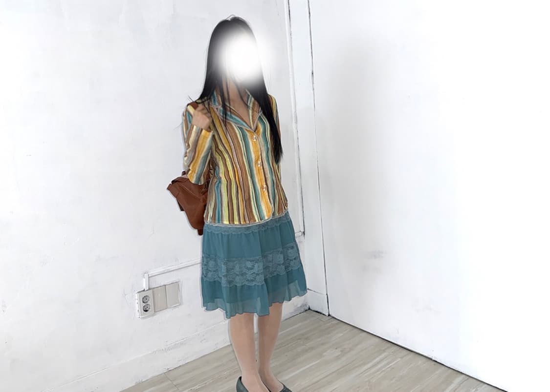 Earthy Tone Sheer Stripe Jacket 상품이미지3