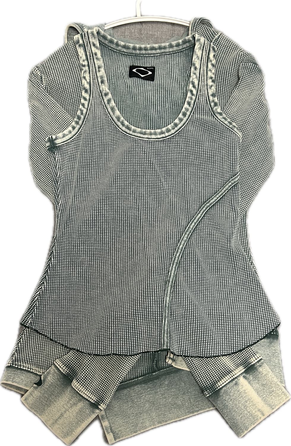 [M] 미스치프 레이어드 와플 후드 세트 블리치드 카키 상품이미지3