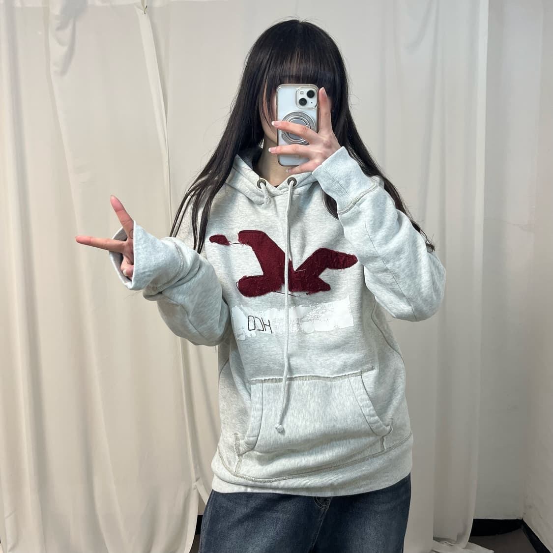 Hollister melange grey hoodie 상품이미지2
