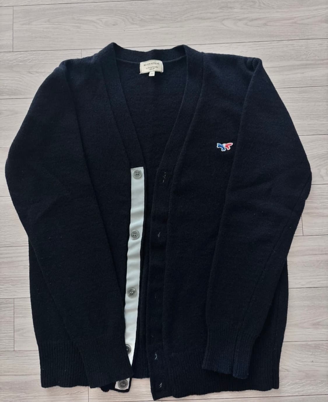 (95-100) 메종키츠네 폭스 패치 가디건 네이비 M 상품이미지2