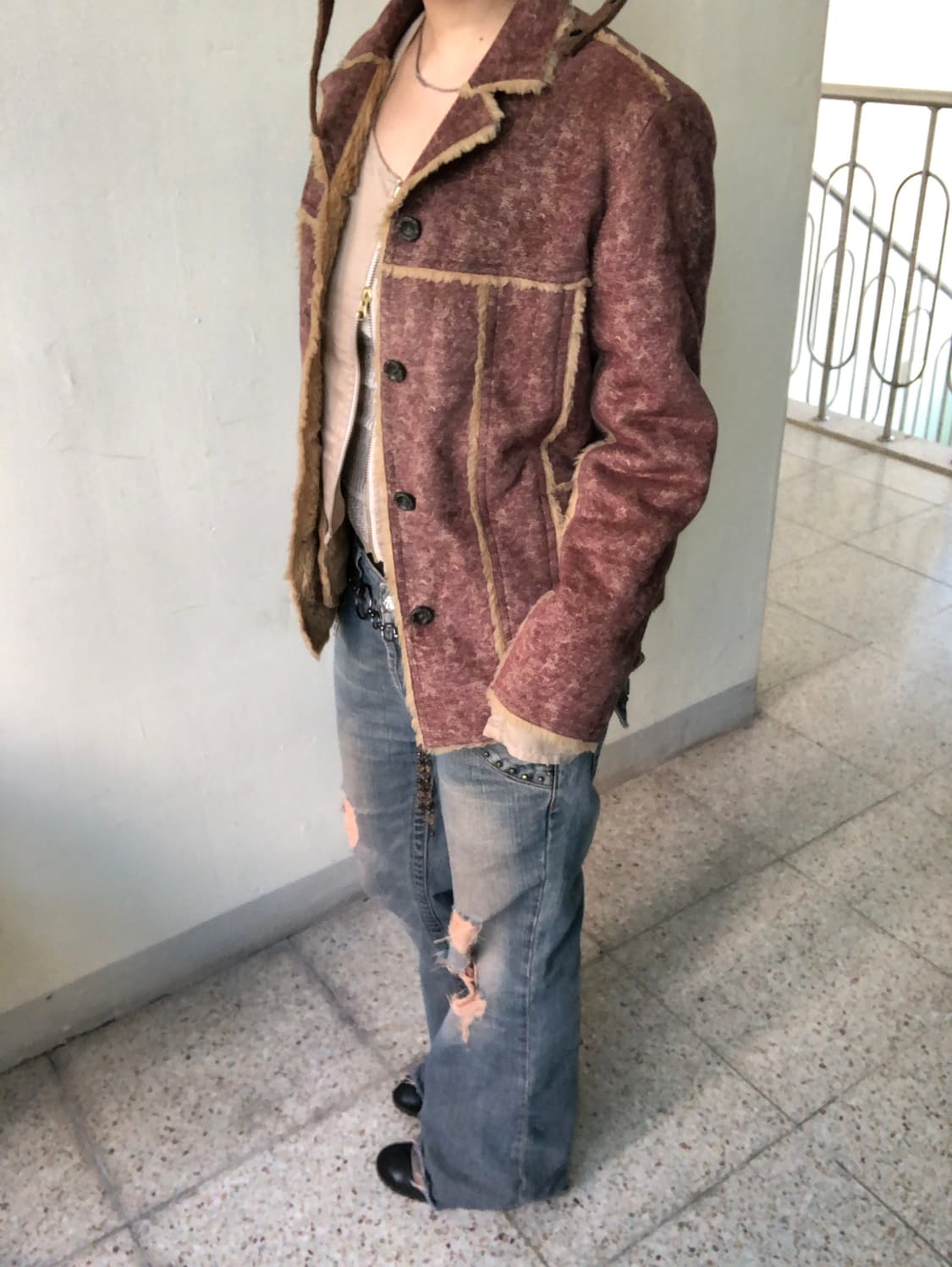 vtg shearling jk 상품이미지2