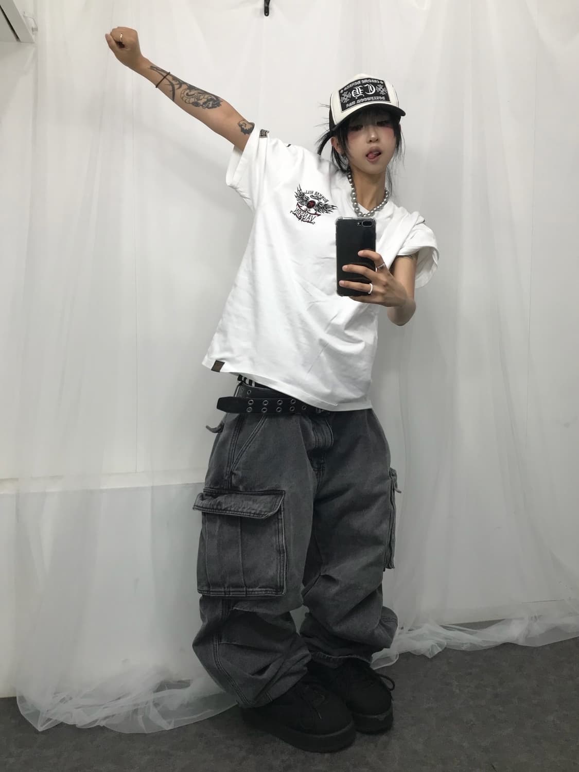 ☠️ 밴슨 원스타 자수 패치 반팔 티셔츠 ☠️ 상품이미지7